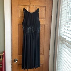 Knee length black dress